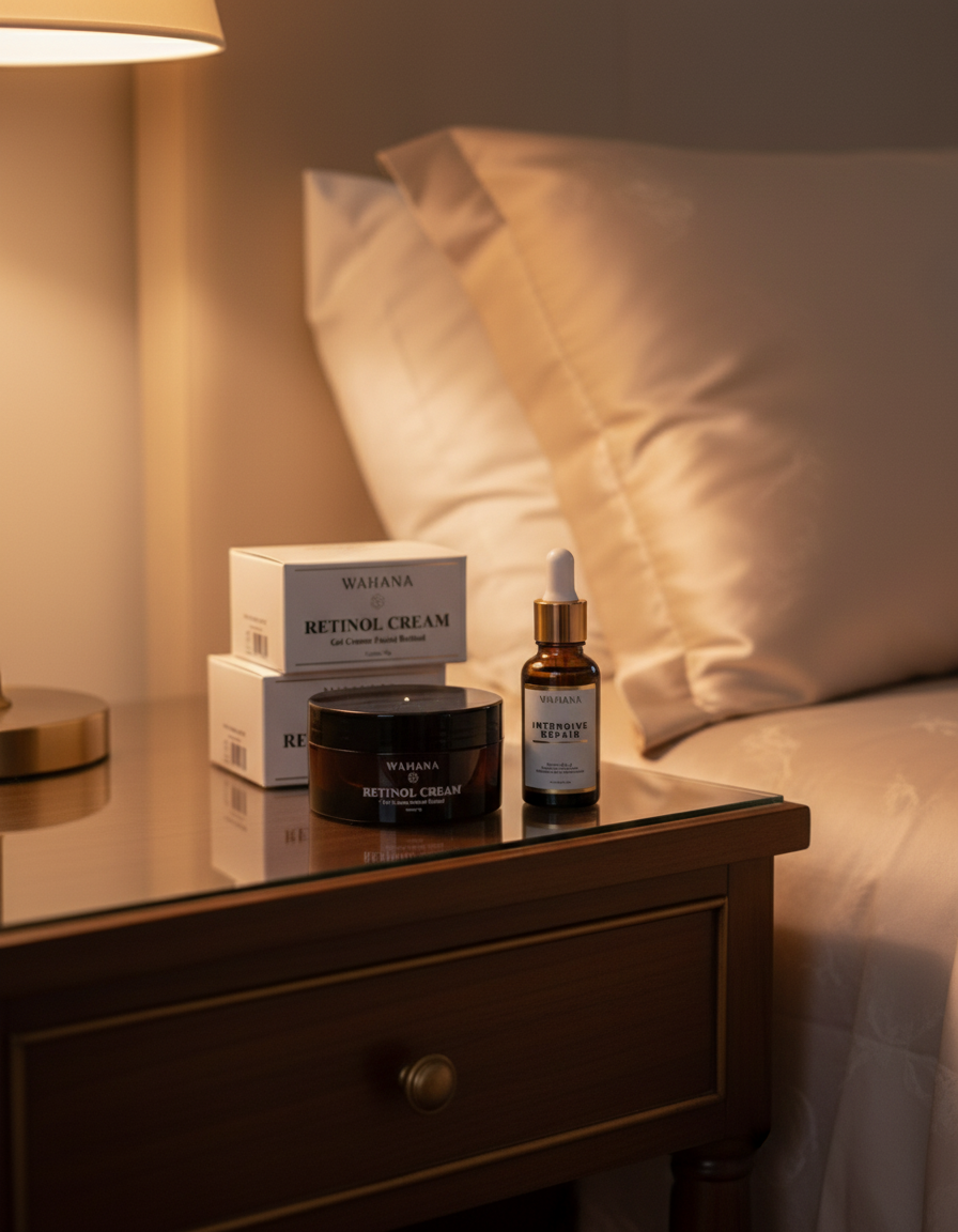 Rotina de Skincare Noturna: Maximizando o Sono da Beleza - Retinol Cream e Intensive Repair