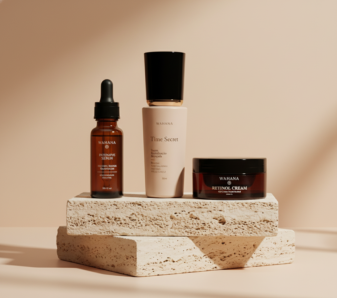 Kit 24 Horas Wahana: A Rotina Completa para Rejuvenescimento - Time Secret e Retinol Cream