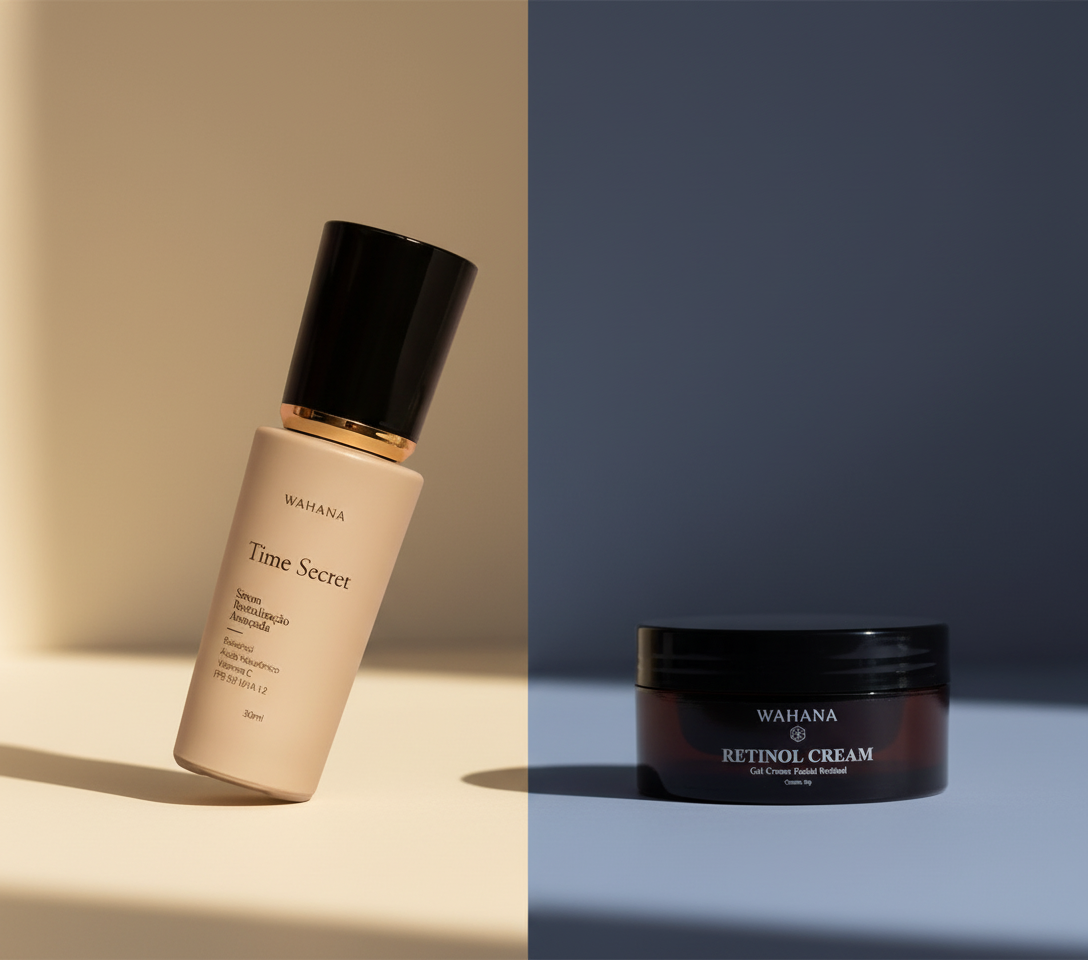 Kit 24 Horas Wahana: A Rotina Completa para Rejuvenescimento - Time Secret e Retinol Cream