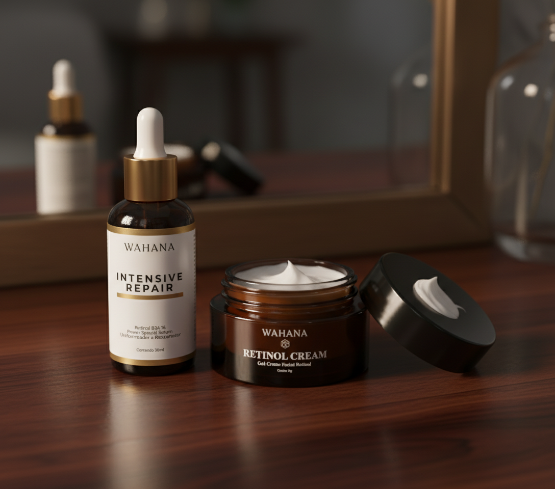 Niacinamida para manchas e rugas na pele madura - Intensive Repair e Retinol Cream