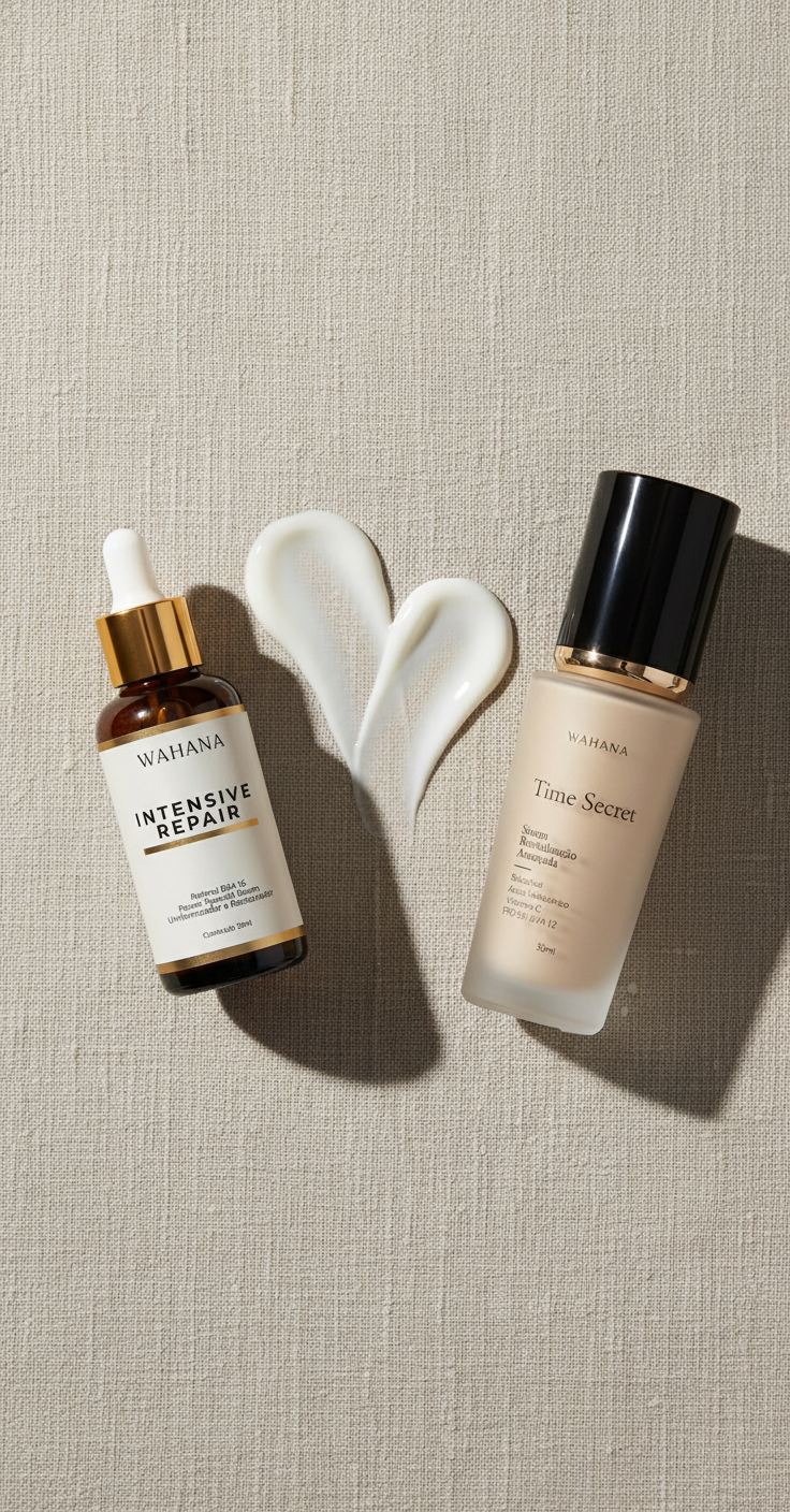 Niacinamida para manchas e rugas na pele madura - Intensive Repair e Time Secret