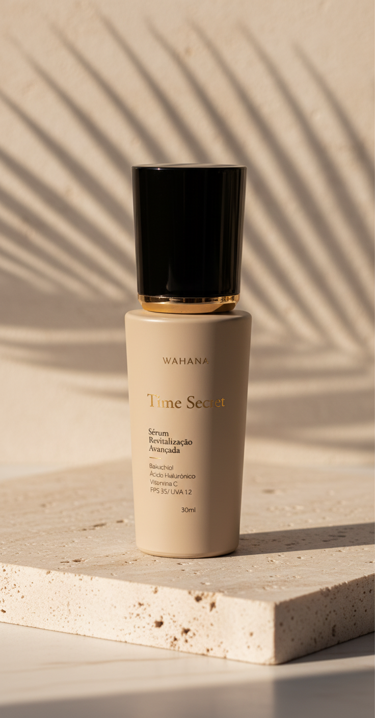 Time Secret Wahana: Protetor solar anti-idade com Bakuchiol - Time Secret