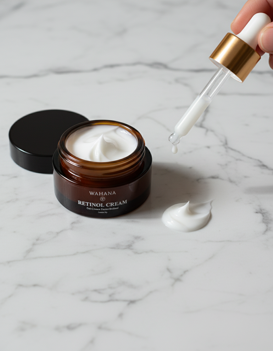 Rotina noturna para pele madura com retinol e ácido hialurônico - Retinol Cream e Intensive Repair