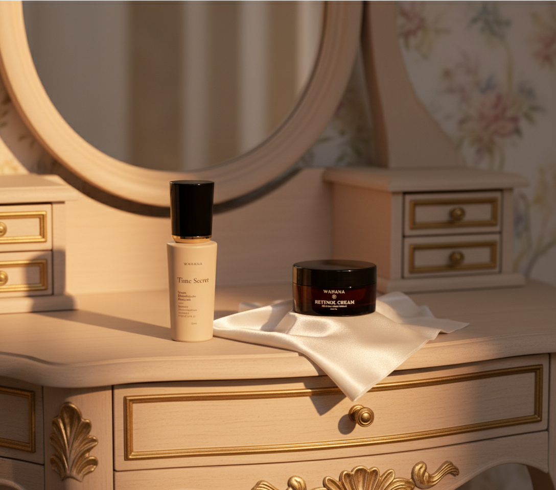 Time Secret Wahana: Protetor solar anti-idade com Bakuchiol - Time Secret e Retinol Cream