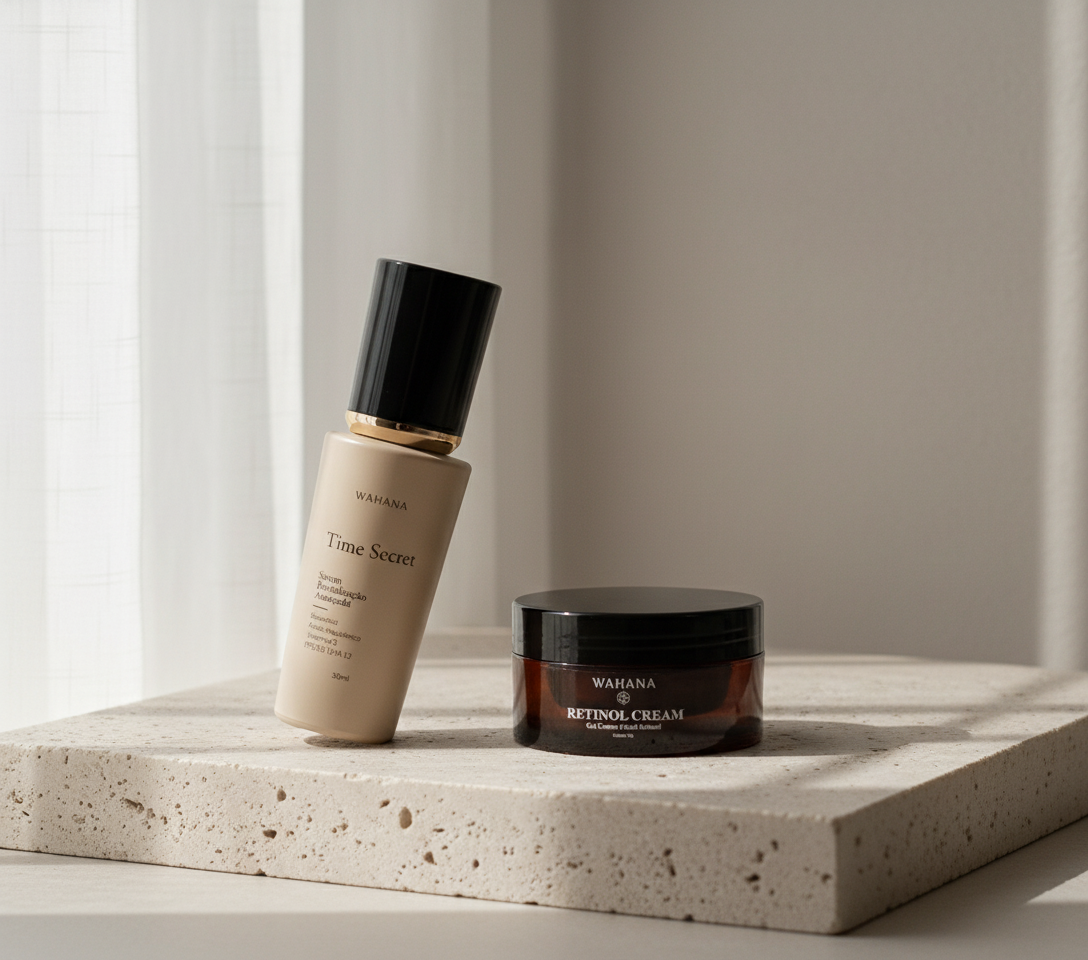 Skincare Minimalista: Como Ter Resultados Com Poucos Produtos - Time Secret e Retinol Cream