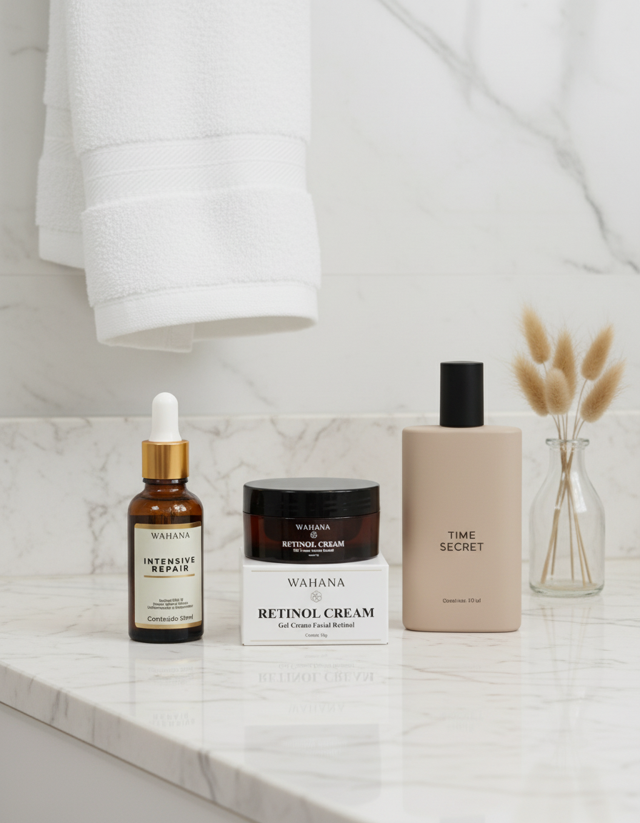 Retinol Cream Wahana: Como usar na pele madura passo a passo - Retinol Cream e Intensive Repair