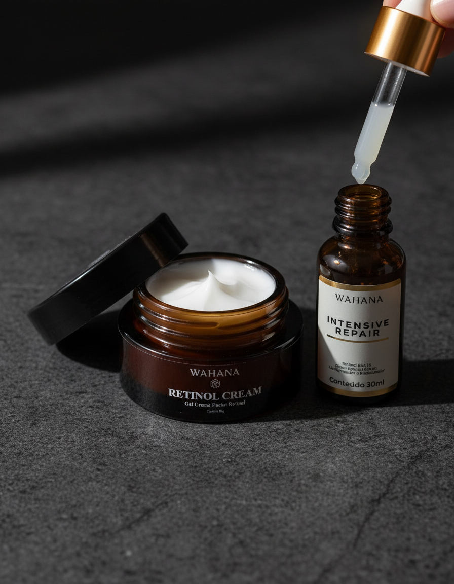 Como Montar uma Rotina Anti-idade Noturna Eficaz - Retinol Cream e Intensive Repair