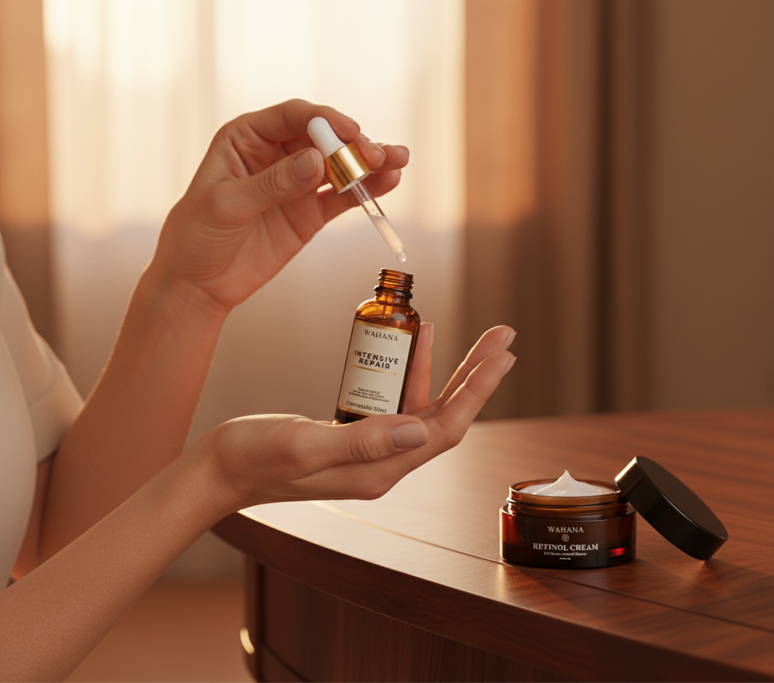 Ordem Correta do Skincare: Como Aplicar Séruns para Máxima Absorção - Intensive Repair e Retinol Cream