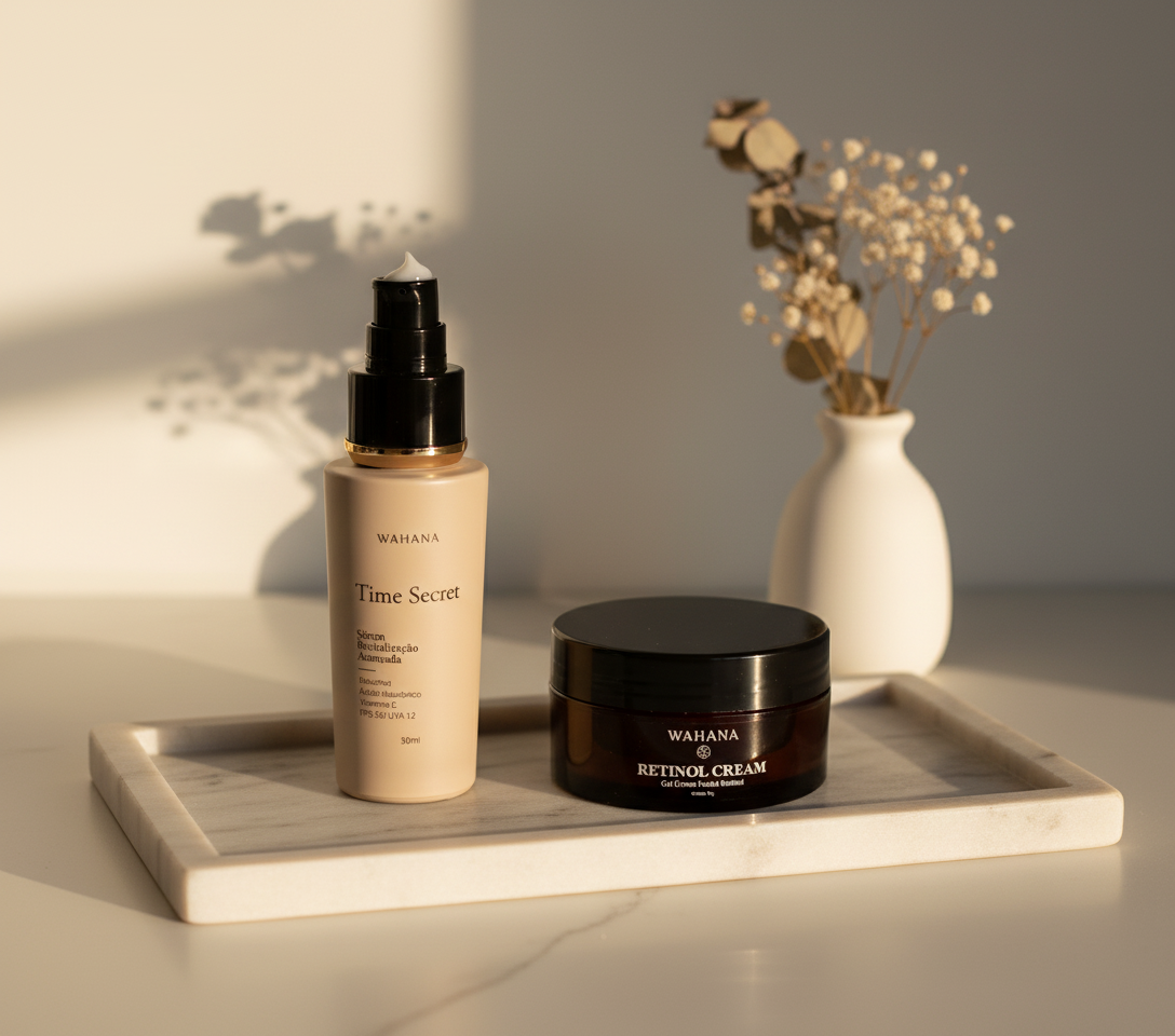 Vitamina C para Manchas na Pele Madura: Como Escolher - Time Secret e Retinol Cream