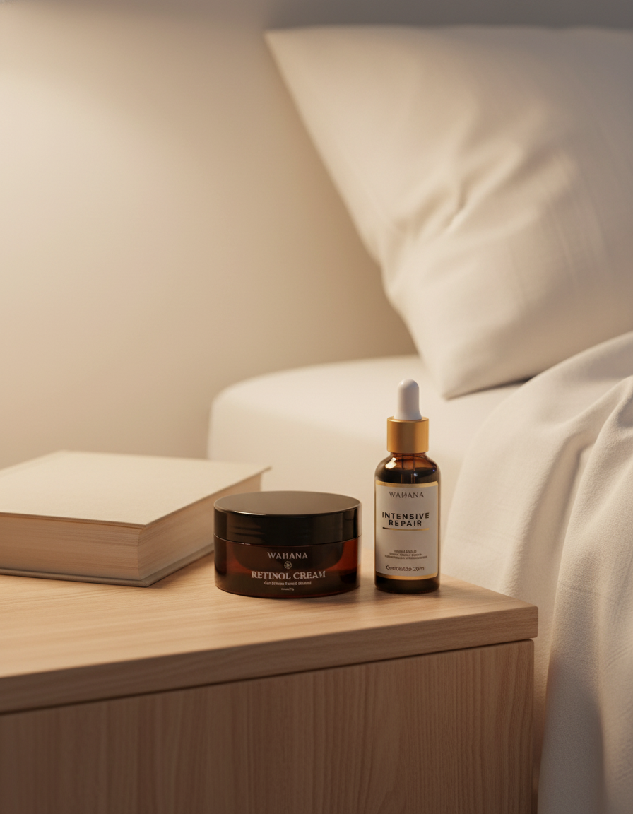 Rotina Noturna Minimalista: Como Acordar com a Pele Perfeita Usando Apenas 3 Produtos - Retinol Cream e Intensive Repair