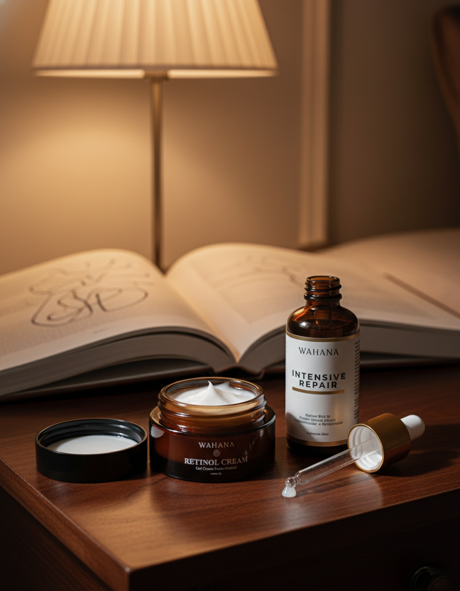 Kit 24 Horas Wahana: O Melhor Kit Anti-Idade Dia e Noite - Retinol Cream e Intensive Repair