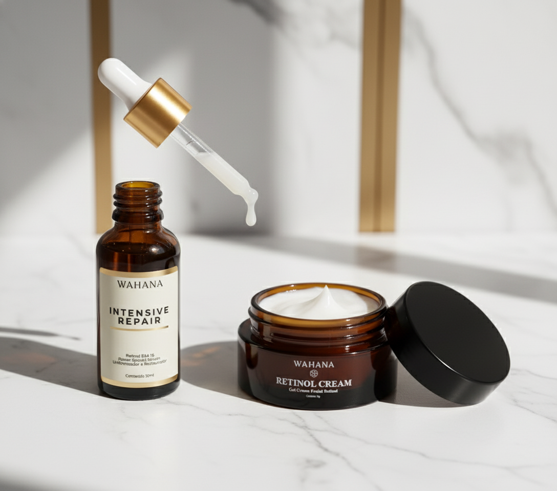 Sérum ou Creme? Entenda a Diferença e Como Combinar - Intensive Repair e Retinol Cream