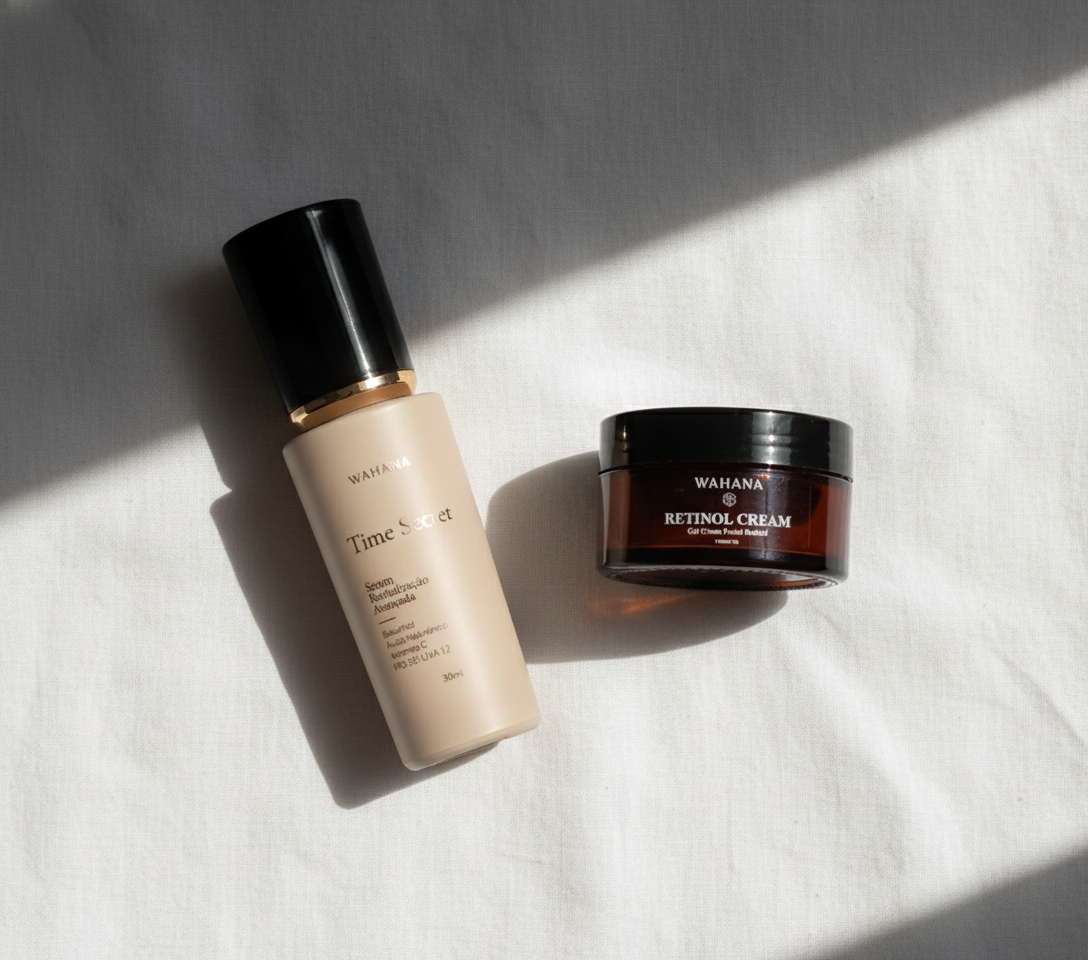 Rotina de Skincare Anti-Idade aos 40 Anos: O Que Realmente Funciona - Time Secret e Retinol Cream