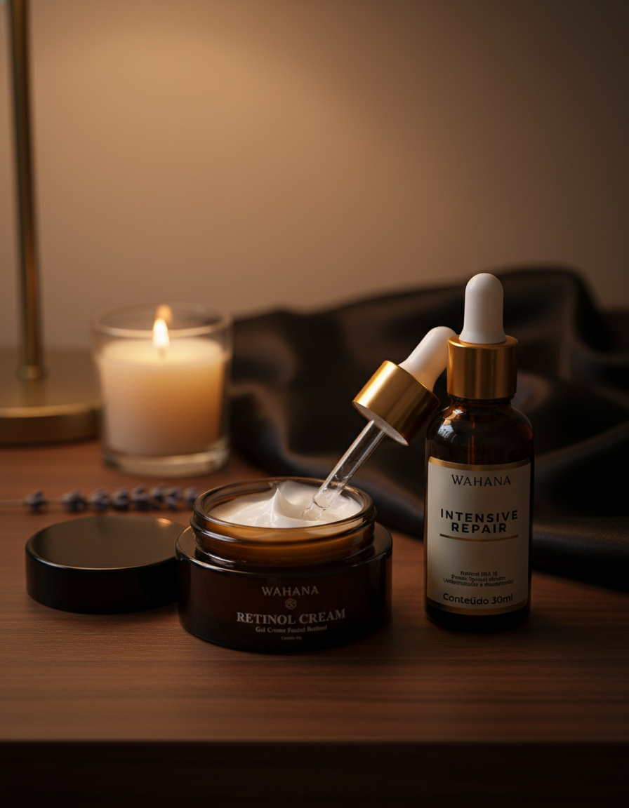 Rotina de Skincare Anti-Idade aos 40 Anos: O Que Realmente Funciona - Retinol Cream e Intensive Repair