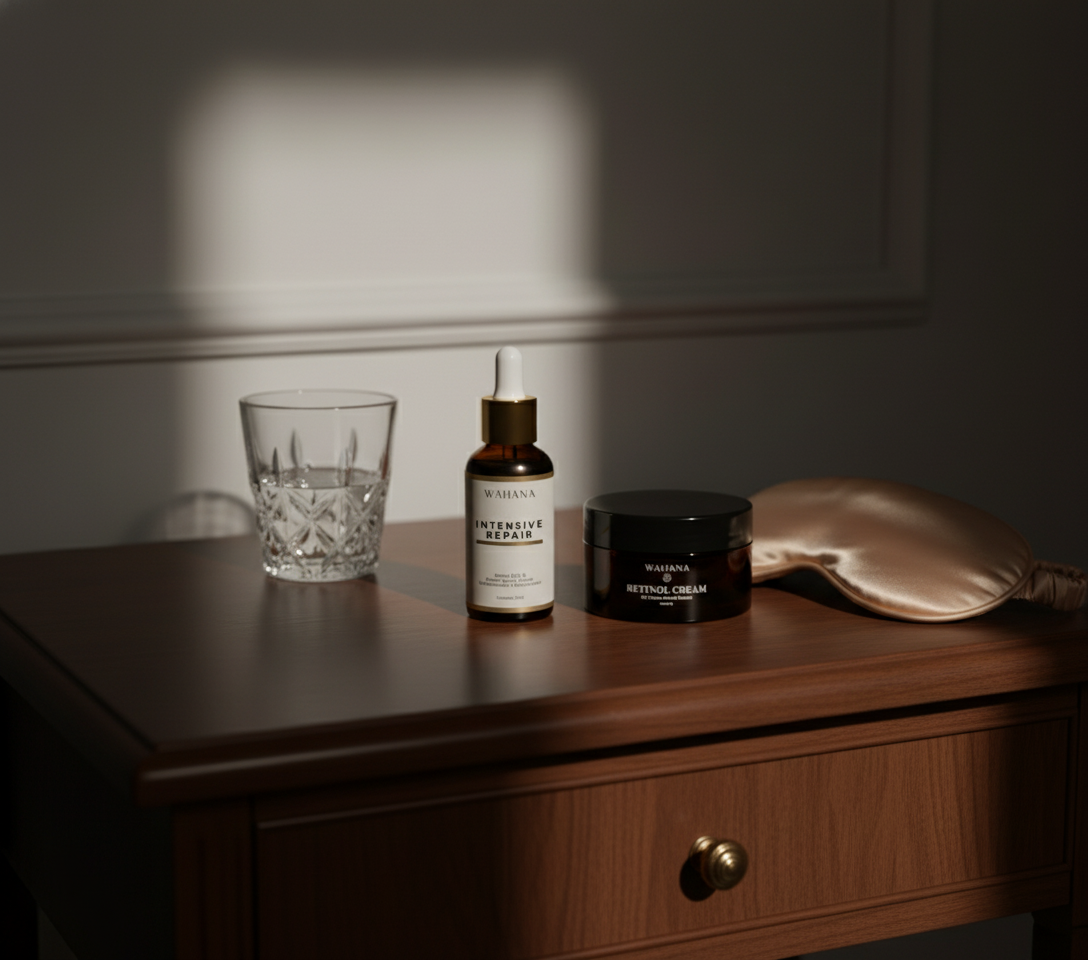 Skincare Noturno Passo a Passo: Acorde com a Pele Perfeita - Intensive Repair e Retinol Cream