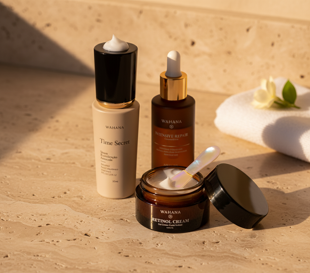 Skincare para Pele Madura 50+: O Guia Definitivo Pro-Aging - Time Secret e Retinol Cream