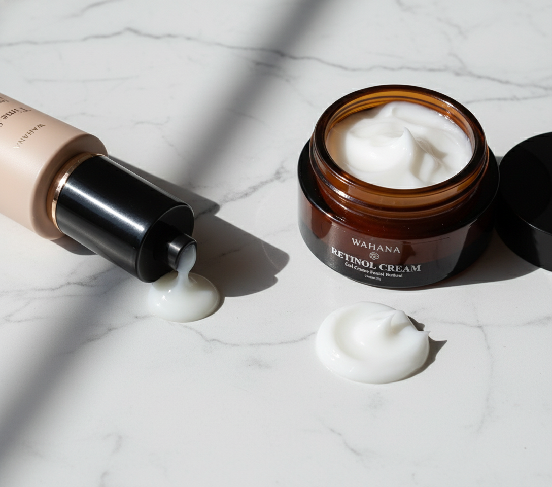 Skincare para Pele Madura 50+: O Guia Definitivo Pro-Aging - Time Secret e Retinol Cream
