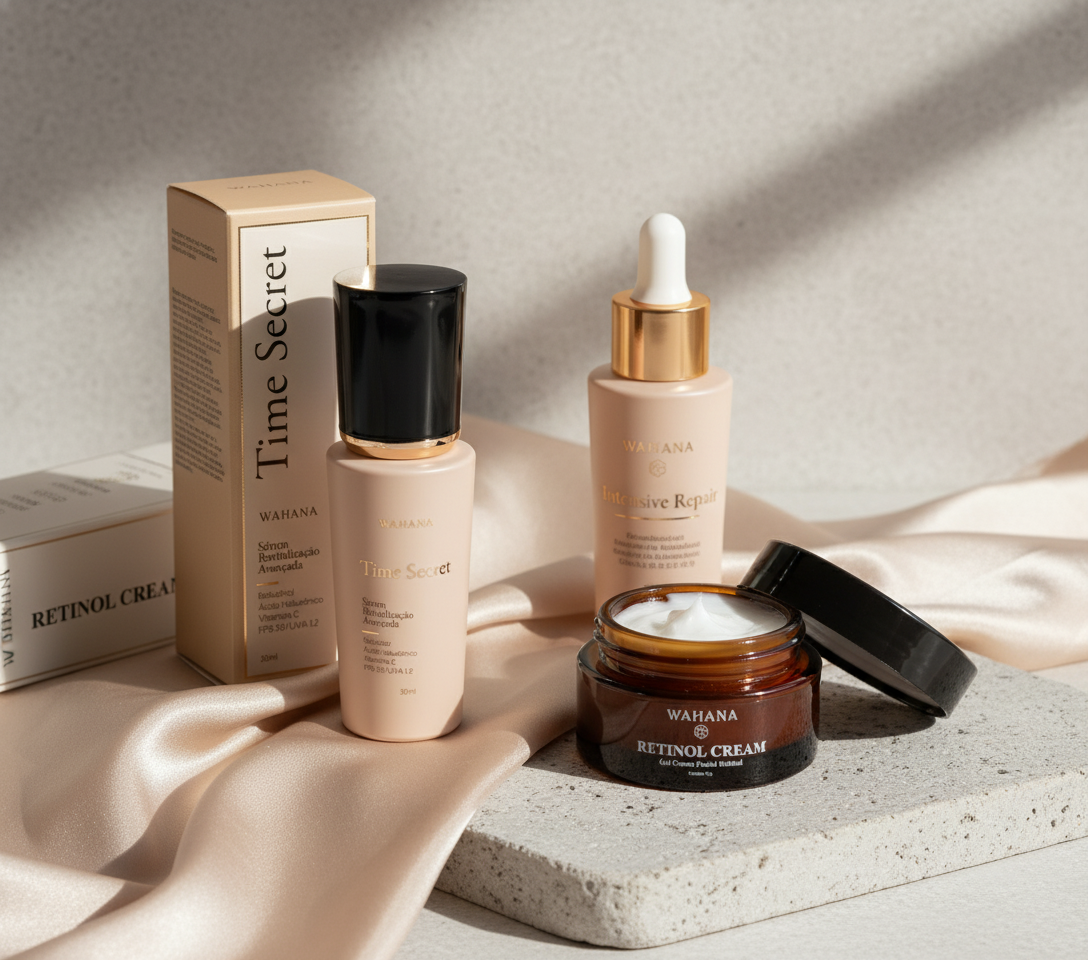 Rotina Skincare 40+: Como Combater a Perda de Firmeza e Viço - Time Secret e Retinol Cream