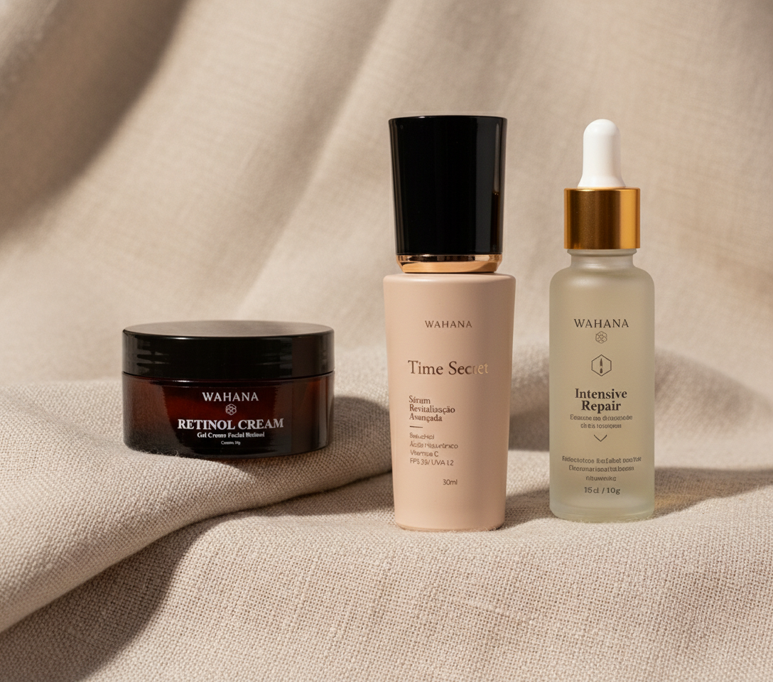 Rotina Skincare 40+: Como Combater a Perda de Firmeza e Viço - Time Secret e Retinol Cream