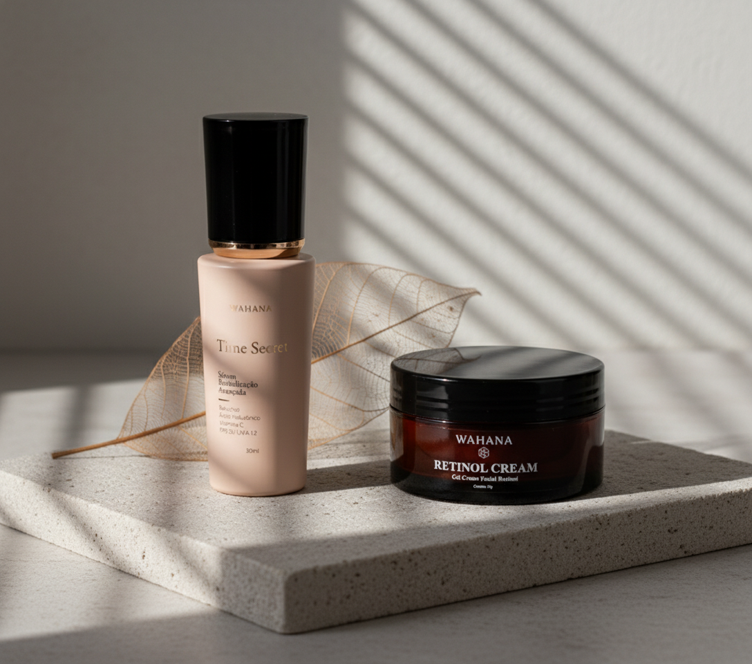Protetor solar anti-idade substitui o creme antirrugas? - Time Secret e Retinol Cream