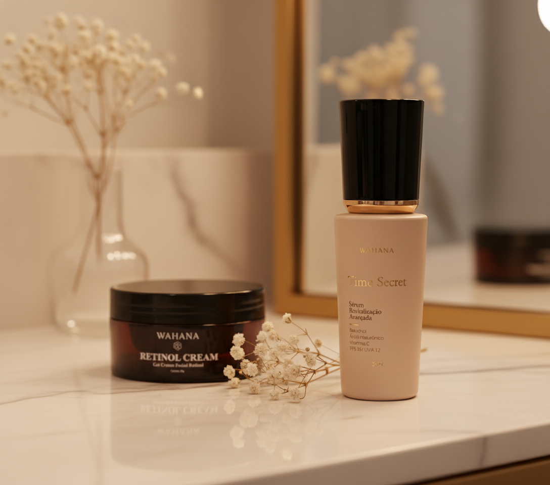 Protetor solar anti-idade substitui o creme antirrugas? - Time Secret e Retinol Cream