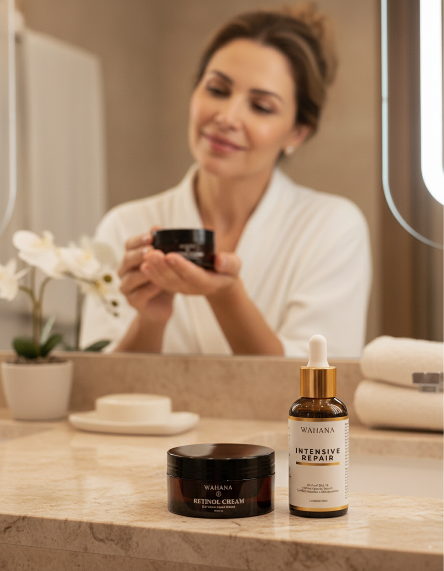 Posso usar retinol e ácido hialurônico juntos na pele madura? - Retinol Cream e Intensive Repair