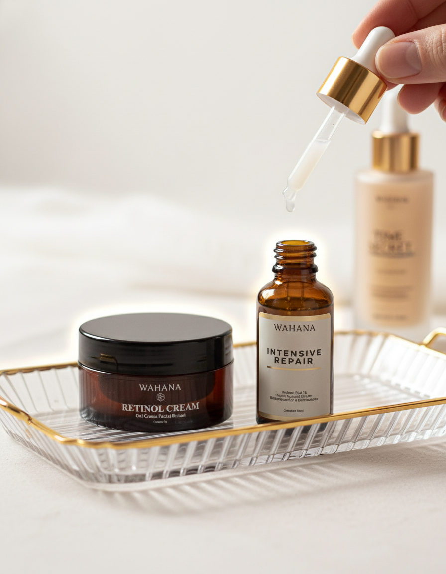 Retinol para Iniciantes: Como usar sem irritar a pele - Retinol Cream e Intensive Repair