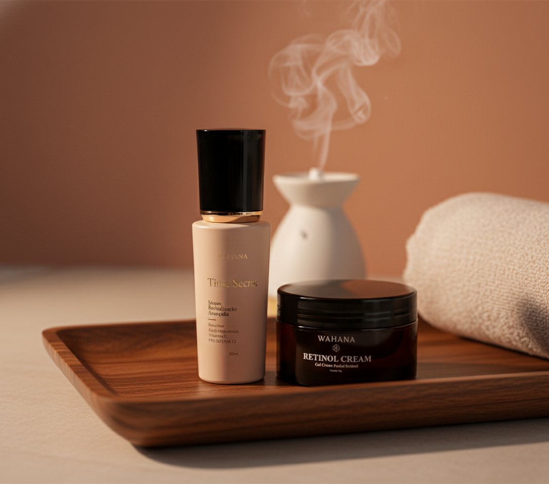 Como Prevenir o Envelhecimento Precoce: O Papel do Expossoma - Time Secret e Retinol Cream