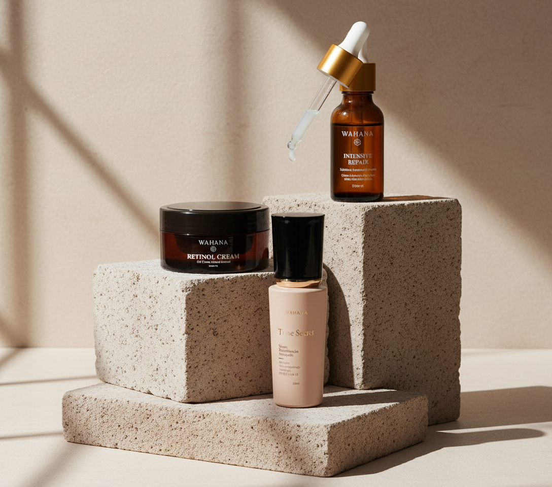 Bakuchiol vs Retinol na pele madura sensível: Qual escolher? - Time Secret e Retinol Cream