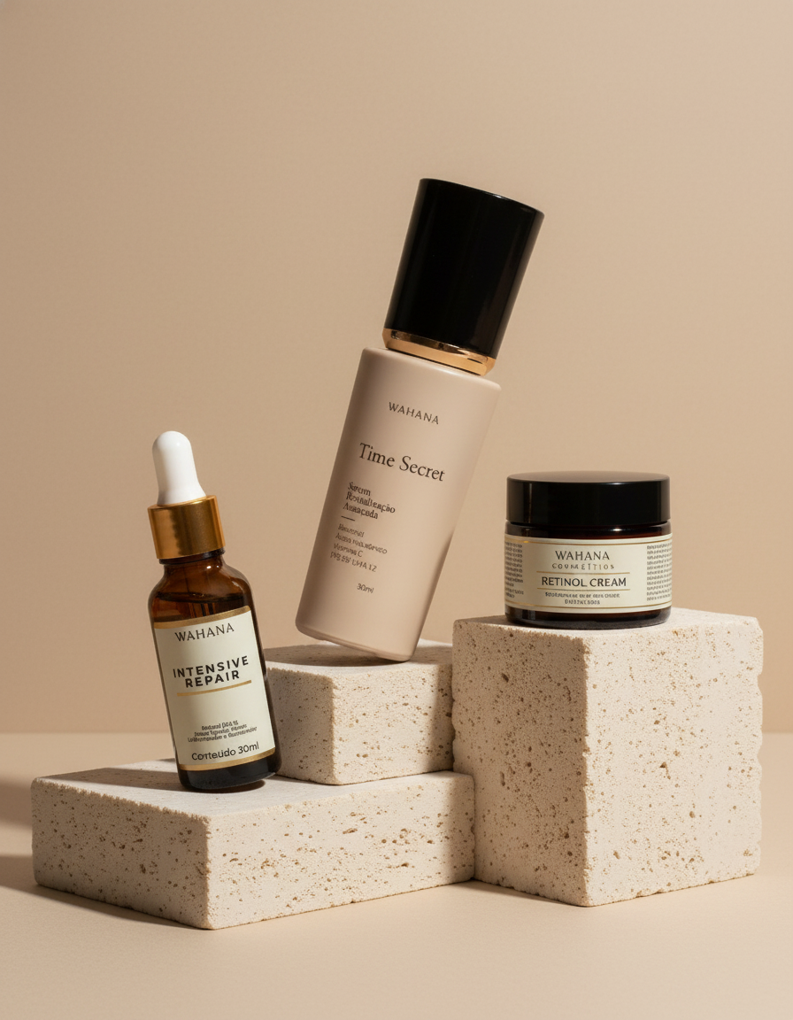 Vitamina C para manchas na pele madura: Como escolher e usar - Time Secret e Intensive Repair