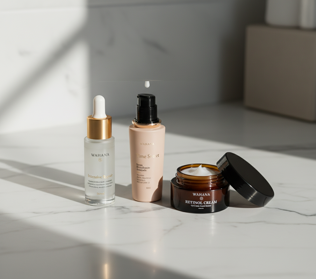 Kit 24 Horas Wahana: Vale a pena para pele madura? - Time Secret e Retinol Cream