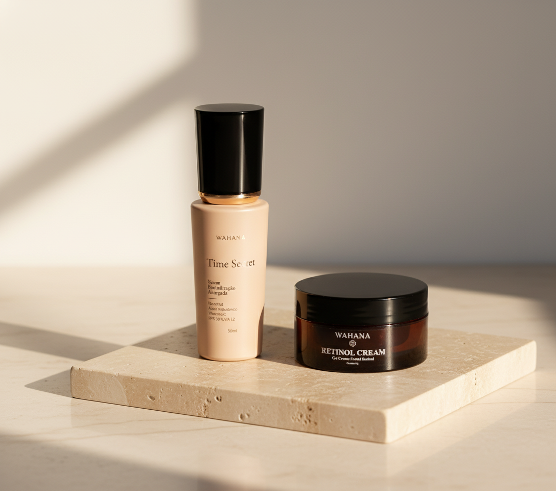 Melhor rotina de skincare para pele madura depois dos 45 - Time Secret e Retinol Cream