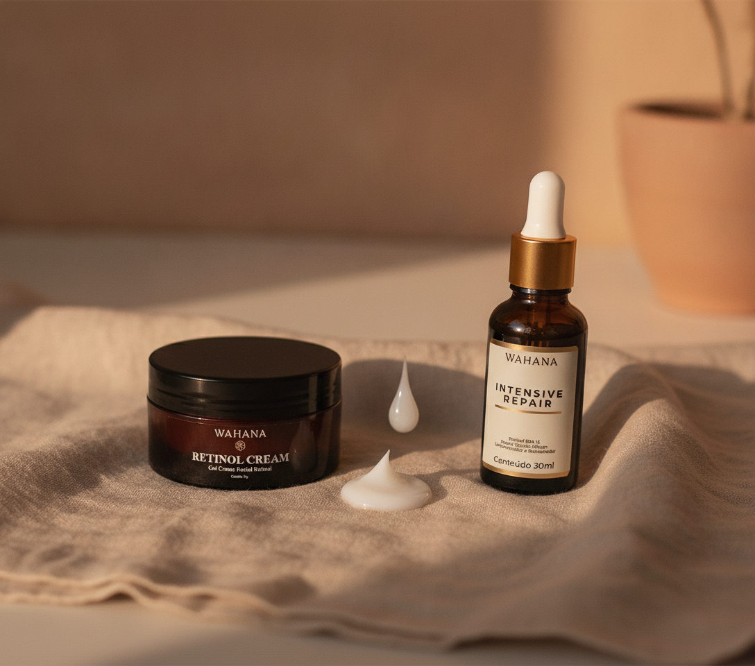 Manchas no Rosto: Como Clarear e Uniformizar o Tom da Pele - Retinol Cream e Intensive Repair