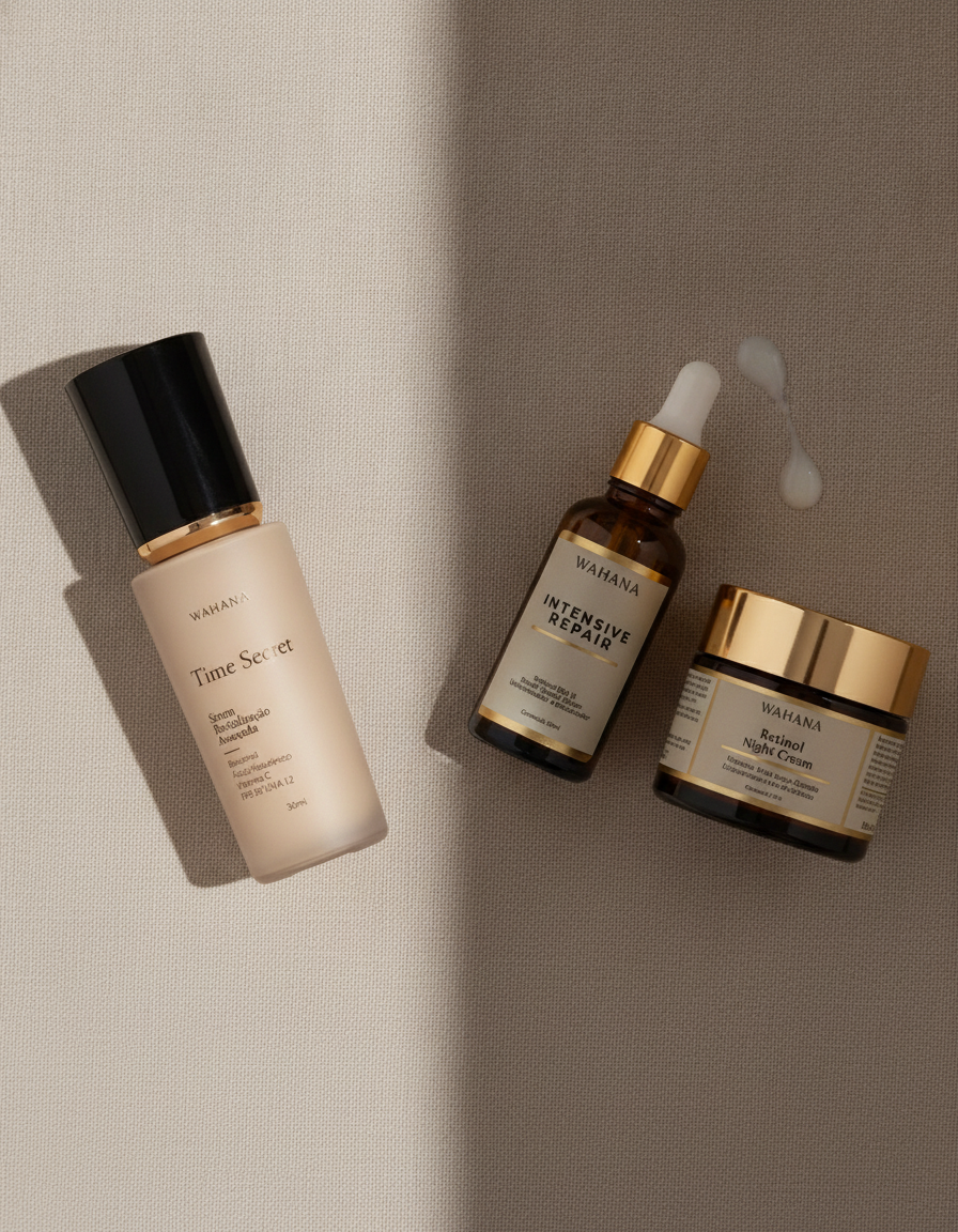 Rotina Noturna de Skincare para Regeneração Celular Profunda - Time Secret e Intensive Repair