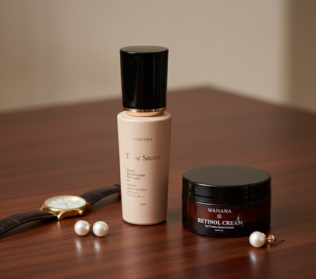 Skincare Anti-idade 40+: Rotina Focada em Firmeza - Time Secret e Retinol Cream