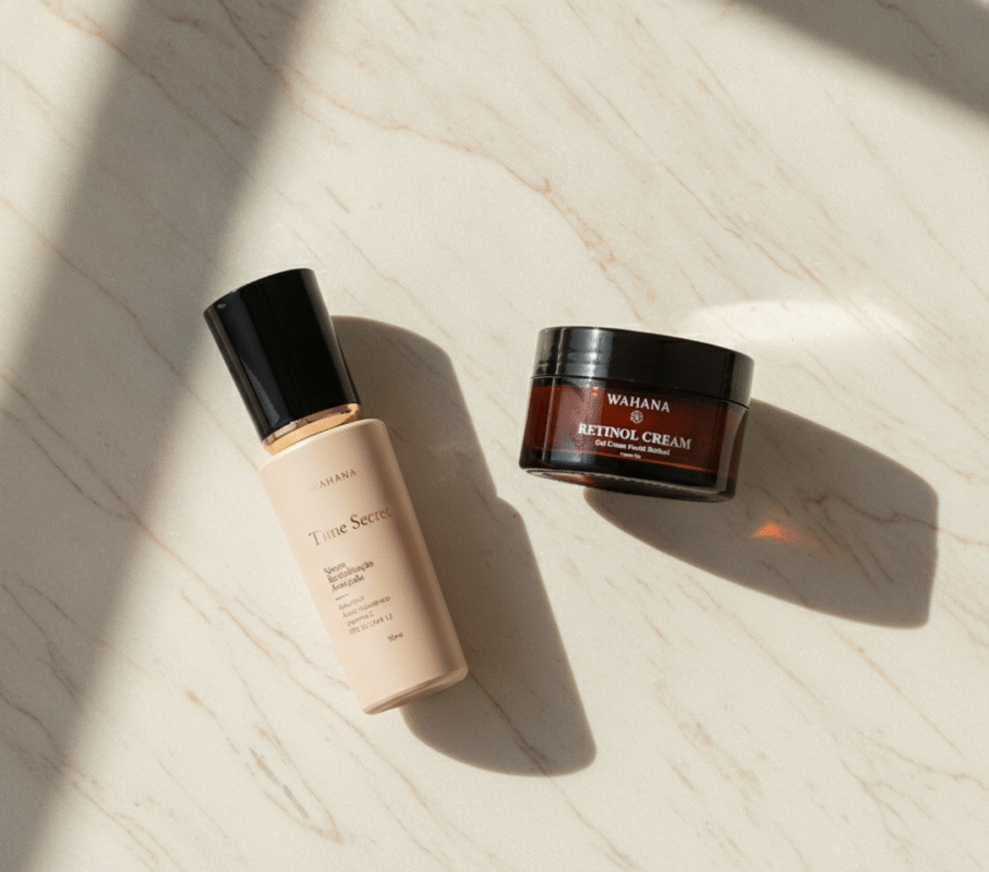 Bakuchiol vs Retinol: Qual o Melhor para Pele Madura Sensível? - Time Secret e Retinol Cream