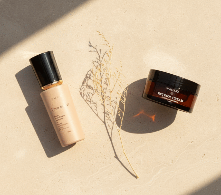 Kit 24 Horas Wahana: A Rotina Definitiva para Pele Madura - Time Secret e Retinol Cream