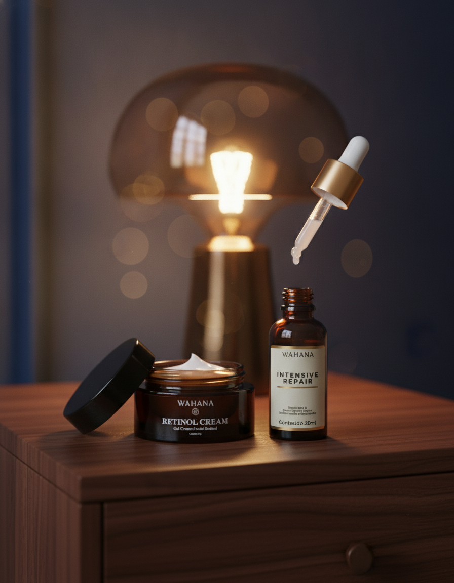 Kit 24 Horas Wahana: A Rotina Definitiva para Pele Madura - Retinol Cream e Intensive Repair