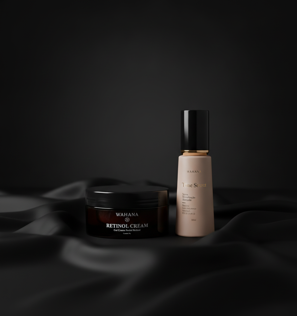 Retinol e Peptídeos: Como Combinar o Padrão Ouro do Skincare - Retinol Cream e Time Secret