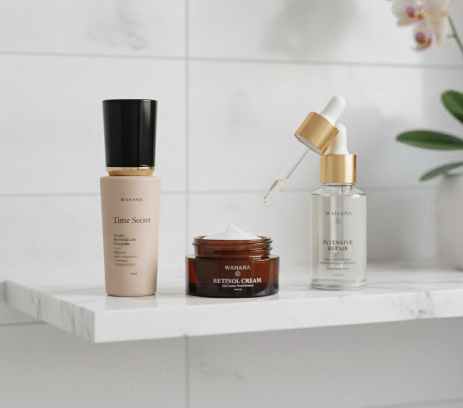 Skincare Minimalista: O que realmente funciona na sua rotina? - Time Secret e Retinol Cream