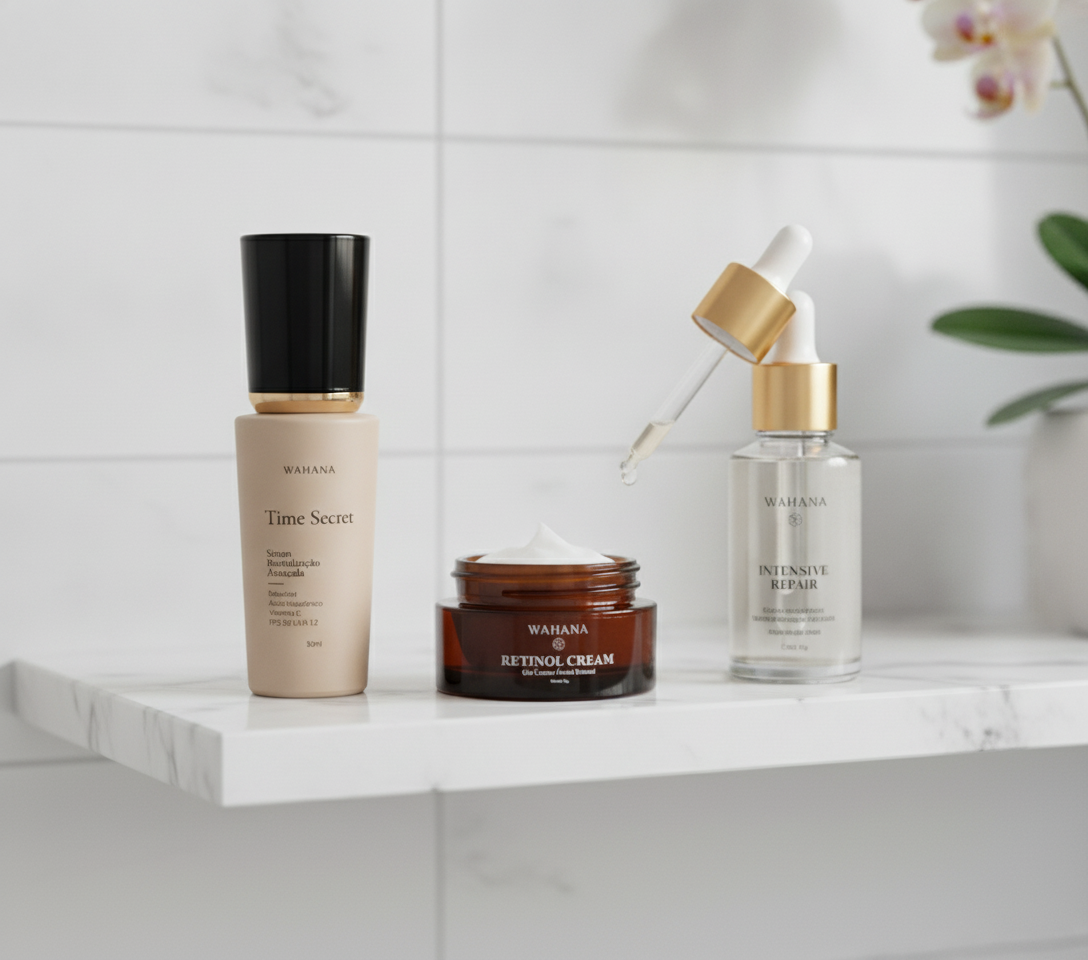 Skincare Minimalista: O que realmente funciona na sua rotina? - Time Secret e Retinol Cream