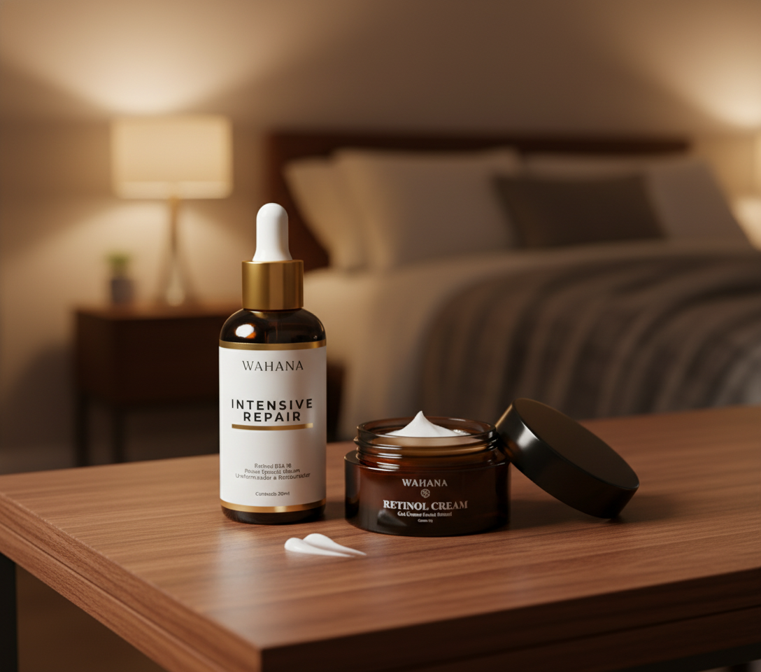 Kit 24 Horas Wahana: A rotina definitiva anti-idade para pele madura - Intensive Repair e Retinol Cream