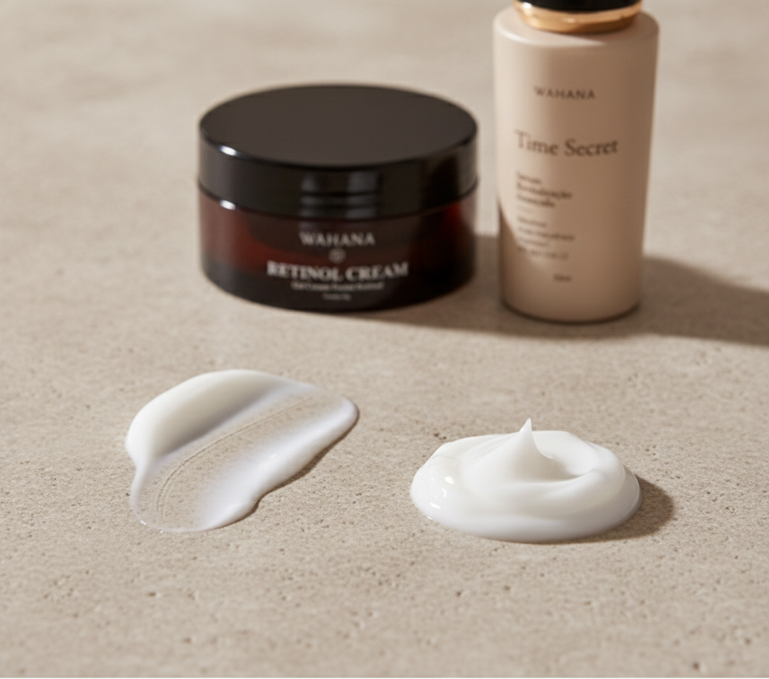 Skincare Minimalista: O que realmente funciona na sua rotina? - Time Secret e Retinol Cream