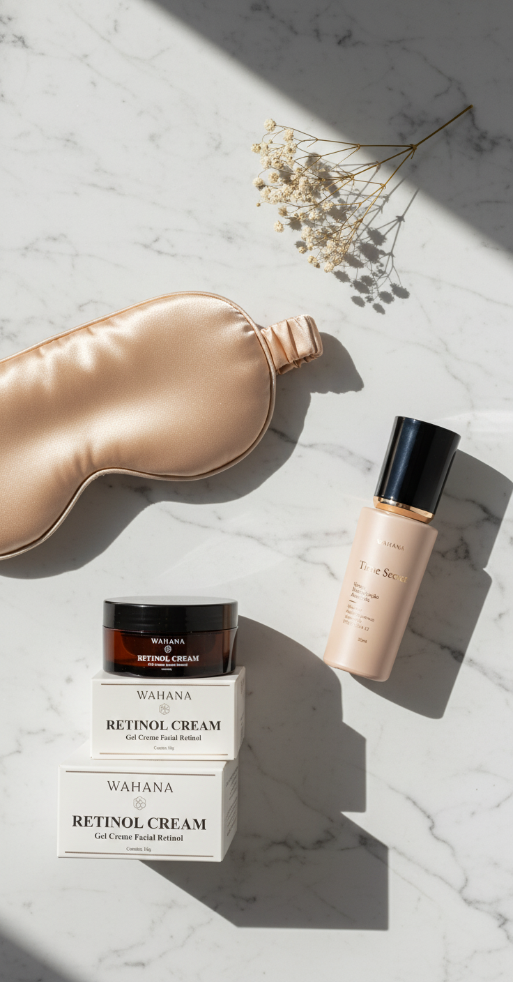 Como Montar uma Rotina de Skincare Noturna Perfeita - Retinol Cream e Time Secret