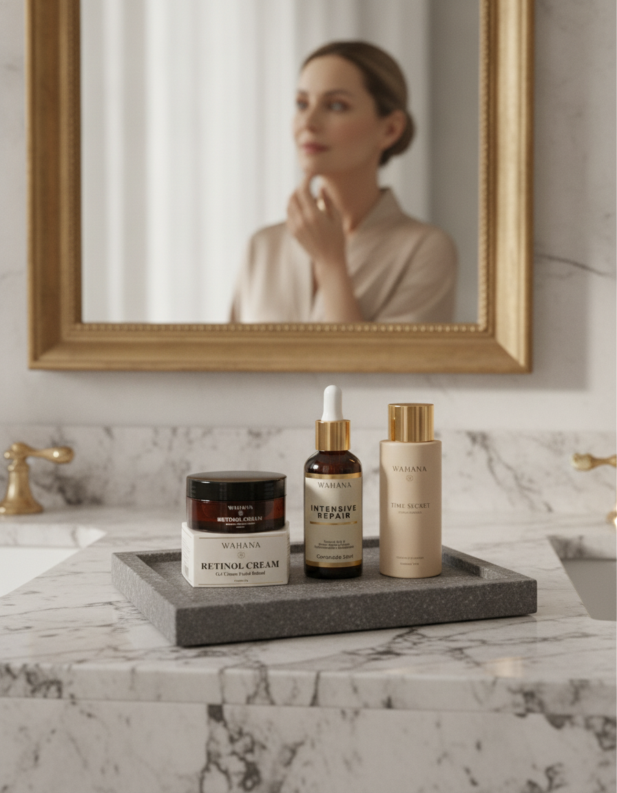 Rotina noturna com retinol para pele madura: Passo a passo - Retinol Cream e Intensive Repair