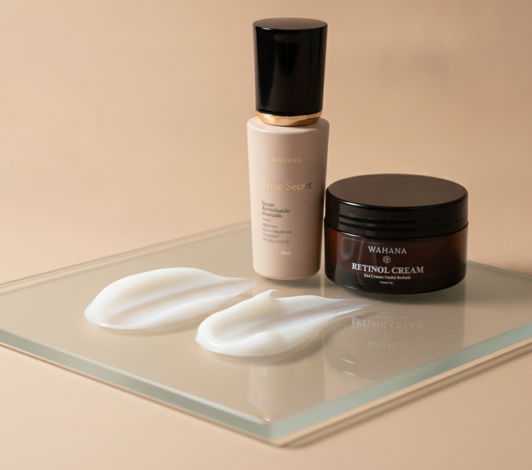 Flacidez no Rosto: Como Recuperar o Contorno Facial Sem Agulhas - Time Secret e Retinol Cream