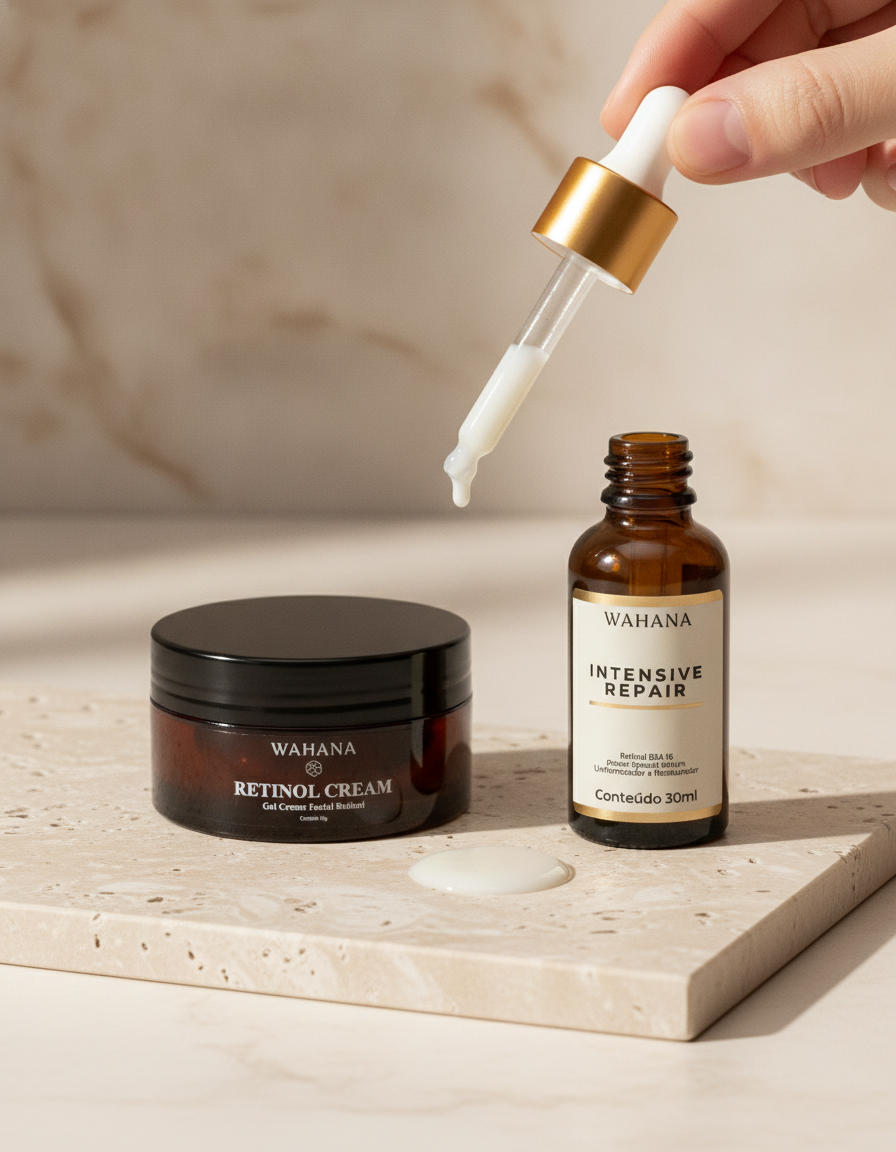 Rotina Noturna Perfeita: O Passo a Passo da Renovação Celular - Retinol Cream e Intensive Repair