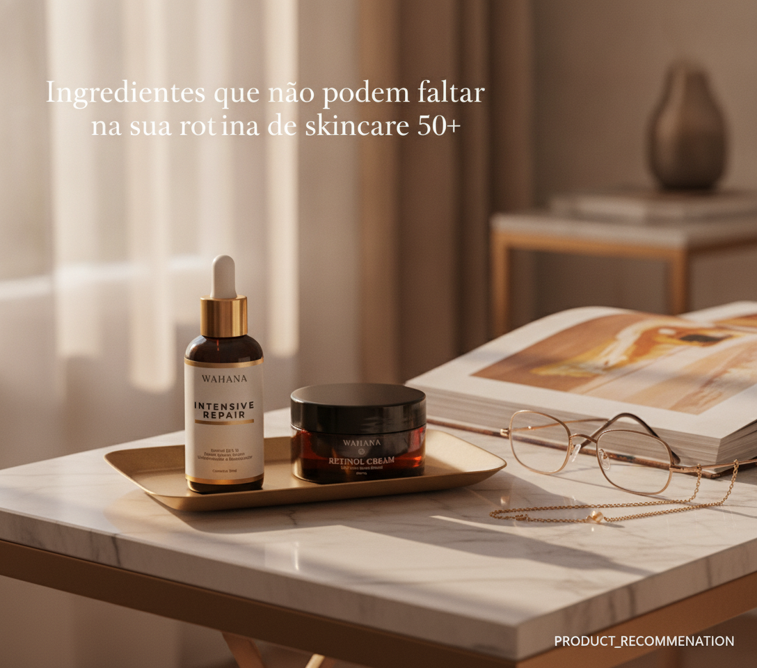 Ingredientes que não podem faltar na sua rotina de skincare 50+ - Intensive Repair e Retinol Cream