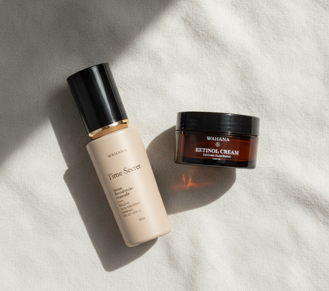 Rotina minimalista anti-idade: Como ter resultados com poucos produtos - Time Secret e Retinol Cream