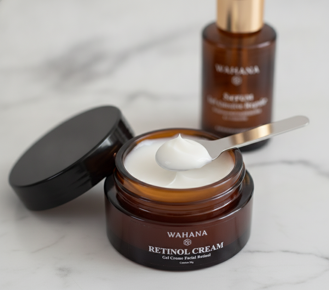 Manchas senis: Como clarear e prevenir com skincare noturno - Retinol Cream
